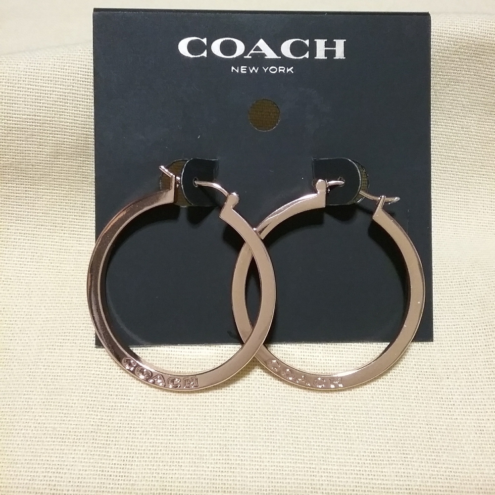 BRAND NEW COACH Large Hoop Earrings